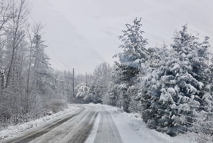 A Snow Covered Road