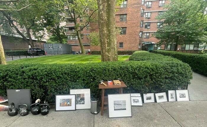 What A Great Lineup! Grand + Norfolk! Kettlebells, Photo Prints In Nice Frames, Small Side / Entryway Table