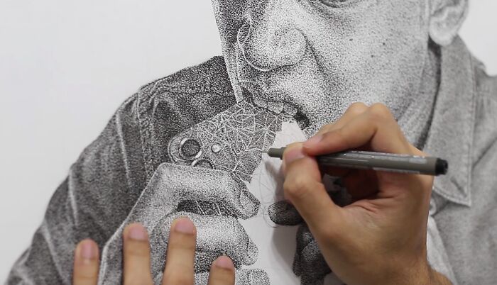 I Made This Large-Scale Drawing Using Only Dots (17 Pics)