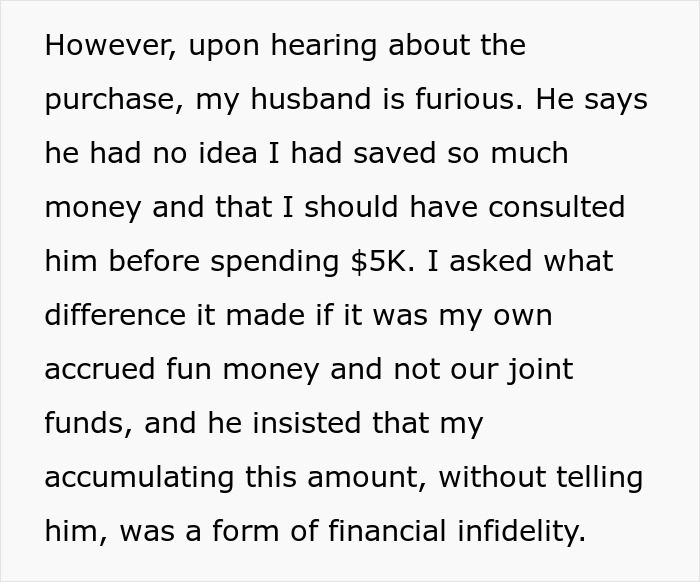 Husband Accuses Wife Of "Financial Infidelity" Because Of How Much She Has Saved, People Call Him Out