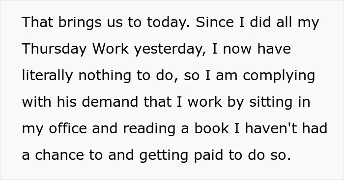 Boss Thinks He Has A Big-Brain Solution By Making Quitting Worker Come In More, But She Just Reads