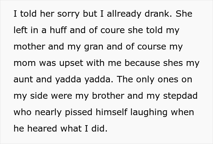 Woman Looks Aunt “Dead In The Eye” And Chugs Beer After Being Told She Needed To Watch The Kids