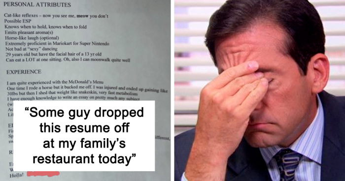 105 Hilarious Resumes That Must Have Made Recruiters Raise Their Eyebrows