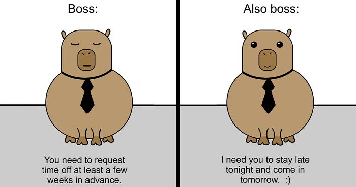 I Create Funny Comics About Capybaras In Toxic Work Environments (34 Pics)