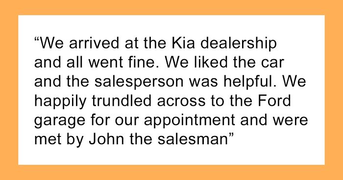 Salesperson Assumed A Customer Couldn’t Afford A Car Which Came Back At Him In The Form Of A Pic