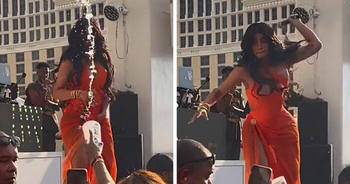 Cardi B Throws Her Mic In Rage At A Fan Who Splashed Her By A Drink