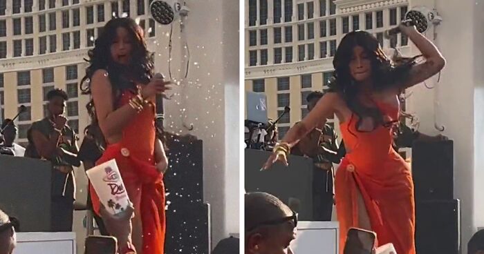 Cardi B Hurls Microphone At A Fan After They Throw Drink At Her