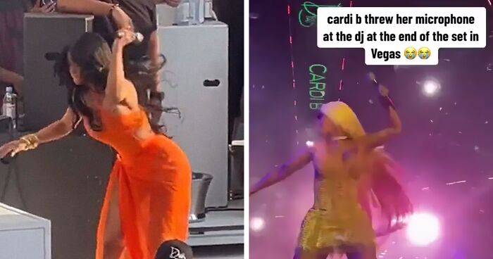 Cardi B Throws Mic At Fan After They Splashed Her With A Drink During Performance