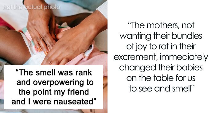 Two Moms Stun Restaurant Guests By Changing Their Babies' Diapers On A Table Next To Them