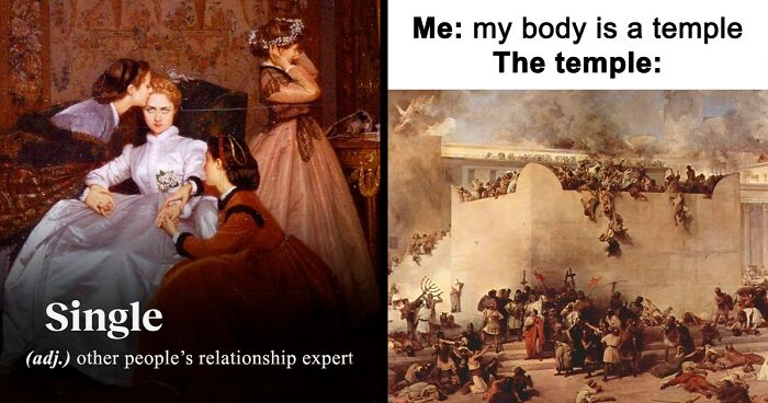 People Adapt Classical Paintings To Modern Problems, Creating 136 Hilarious And Relatable Memes