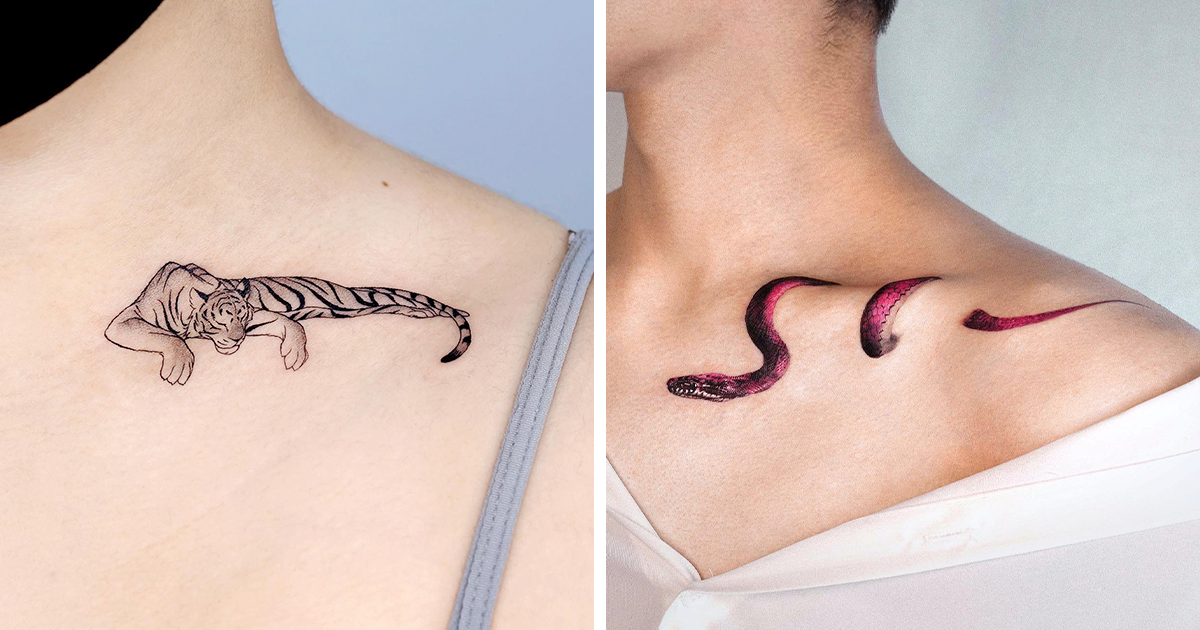 Collar bone #tattoo #tattoos #fyp #fypシ #foryoupage #eldiabloskinart ... |  TikTok