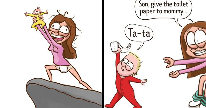 Artist Illustrated Everyday Moments Of Motherhood In 28 Relatable Comics