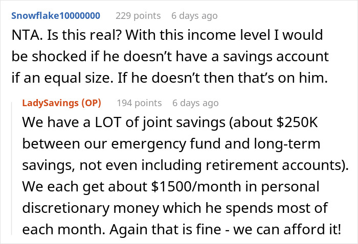 Husband Accuses Wife Of "Financial Infidelity" Because Of How Much She Has Saved, People Call Him Out