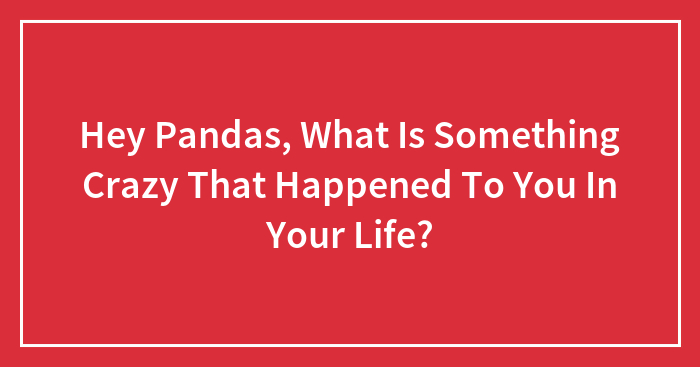 Hey Pandas, What Is Something Crazy That Happened To You In Your Life? (Closed)