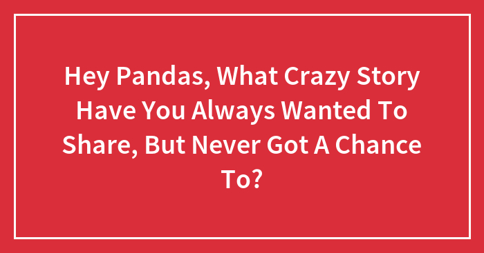 Hey Pandas, What Crazy Story Have You Always Wanted To Share, But Never Got A Chance To? (Closed)