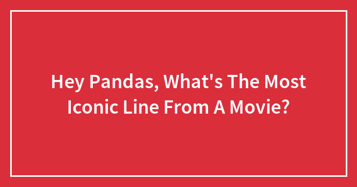 Hey Pandas, What’s The Most Iconic Line From A Movie? (Closed)