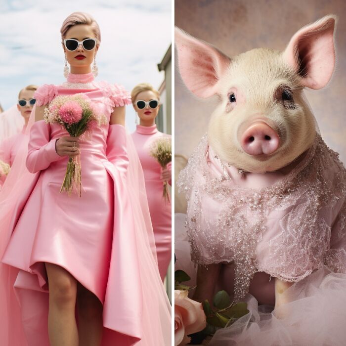 We Asked AI To Create A Barbiecore-Inspired Wedding Photo Album