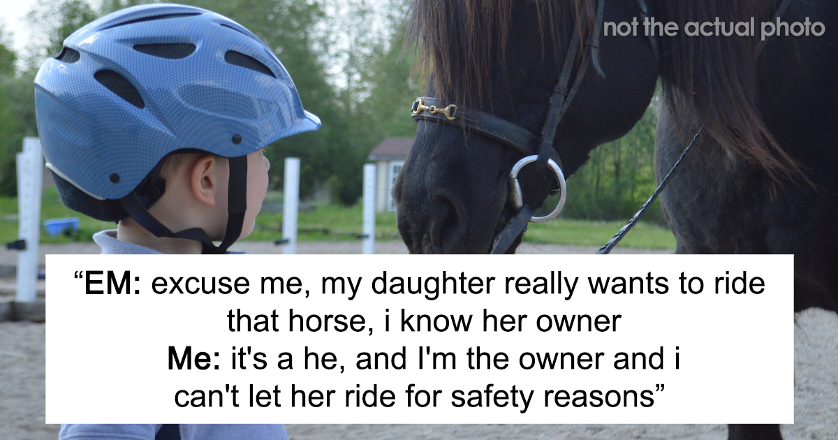 Karen Mom With Big Entitlement Energy Begs Horse Owner To Let Her 11 Y ...