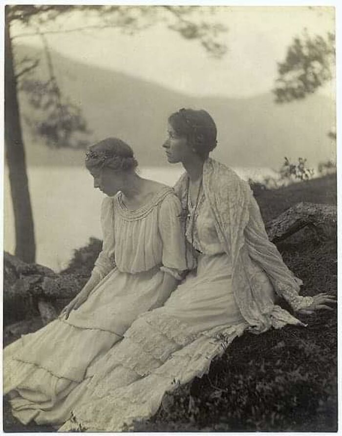 Two Women Sitting Under A Tree 117 Years Ago!