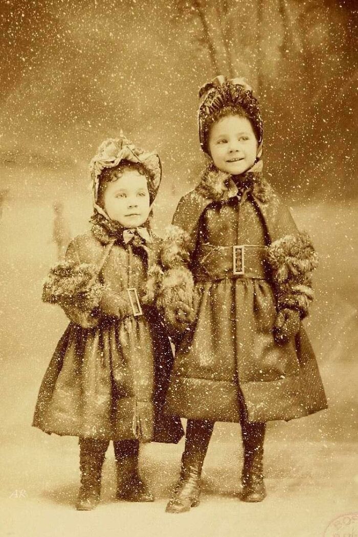 Two Little Girls In 1887