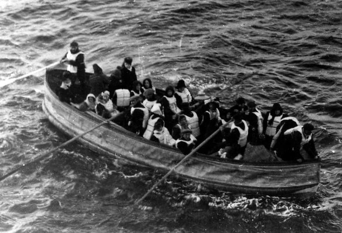 Lifeboat Carrying Titanic Survivors, 1912