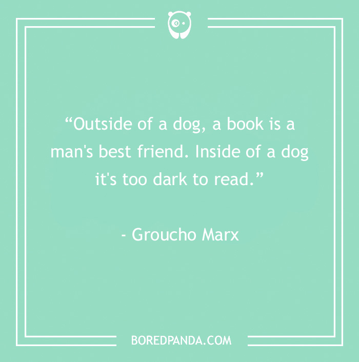 funny quote about dogs and books