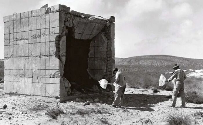 Servicemen Test Radiation Levels On Christmas Island After A Nuclear Bomb Test In 1957