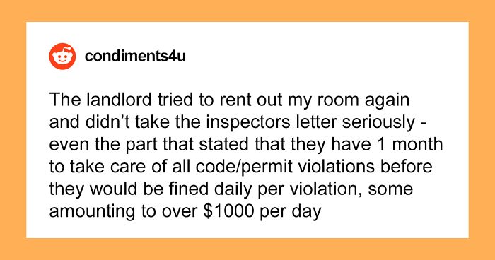 Person Deals With Ignorant Landlord, Costs Him $50k After They Contact Municipality