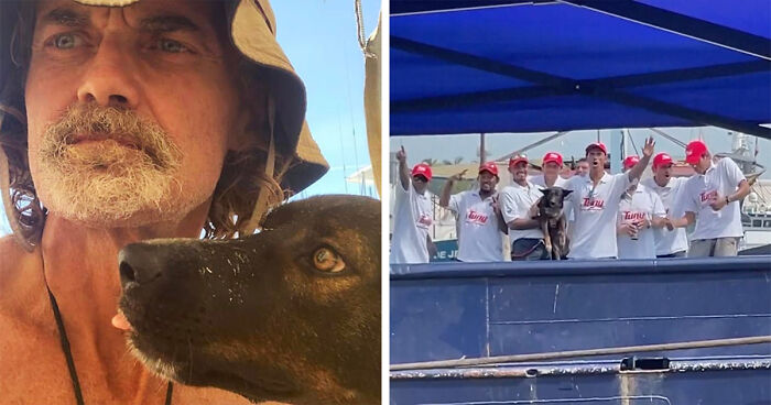 Man And Dog Rescued From The Ocean After 2 Months