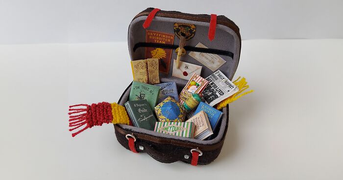 I Create Miniatures, And Here Are 9 Tiny Suitcases Representing Book Characters That I Love