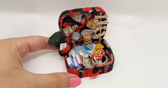 I Create Miniatures, And Here Are 9 Tiny Suitcases Representing Book Characters That I Love