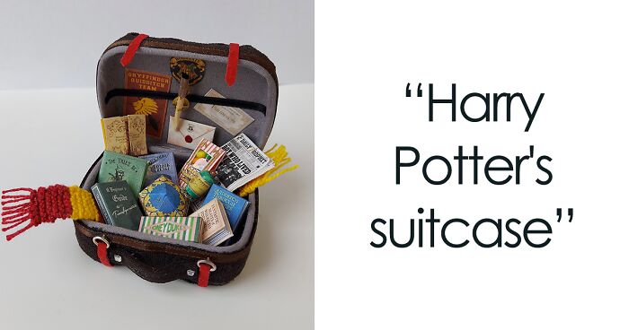 I Create Miniatures, And Here Are 9 Tiny Suitcases Representing Book Characters That I Love