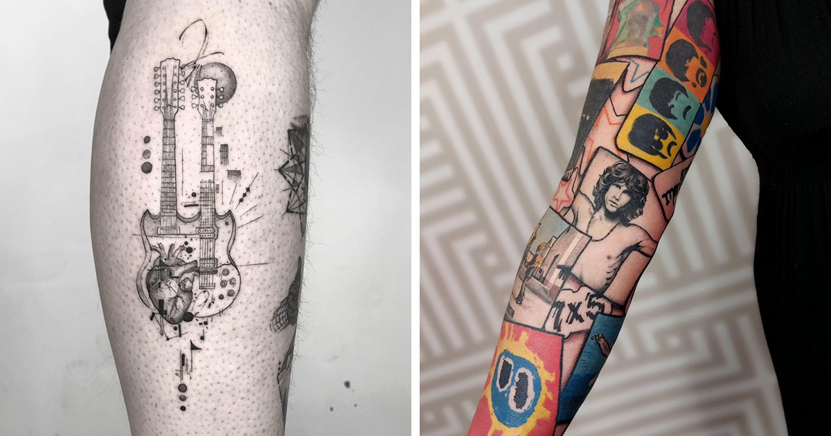 Tattoo uploaded by Lennon • Guitar head, dads bday • Tattoodo