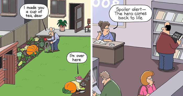 This Artist Makes Witty One-Panel Comics With Absurd Situations (46 Pics)