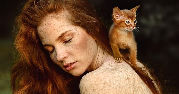 This Photographer Captures Portraits Of People With Animals To Show That We Are Not That Different (28 New Pics)