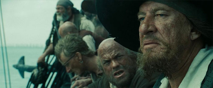 Hector Barbossa looking into distance 