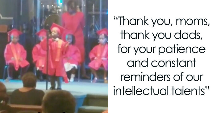 Unforgettable Pre-School Graduation Speech Sends The Crowd Into An Uproar