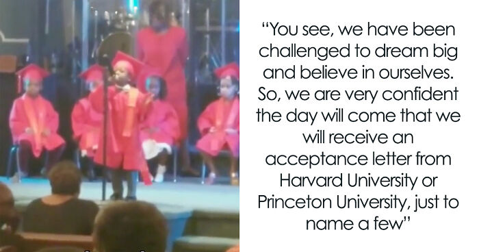 Unforgettable Pre-School Graduation Speech Sends The Crowd Into An Uproar