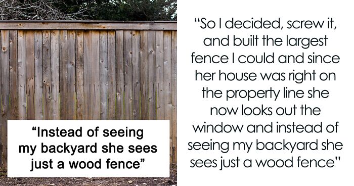 Man Gets Back At 'Karen' Neighbor Who Kept Complaining About His Overgrown Lawn By Building An 8-Foot Fence