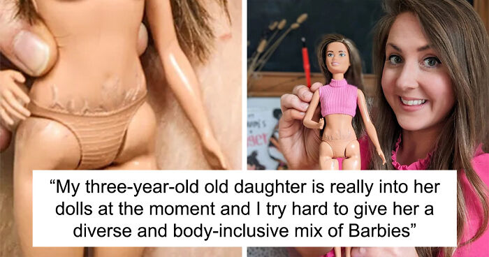 Mom Celebrates Realistic Body Standards By Drawing Stretch Marks On Barbie