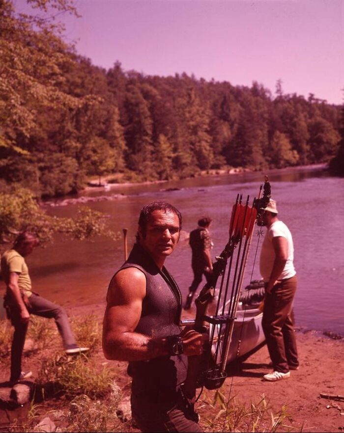 Burt Reynolds Between Scenes On The Set Of 'Deliverance', 1971