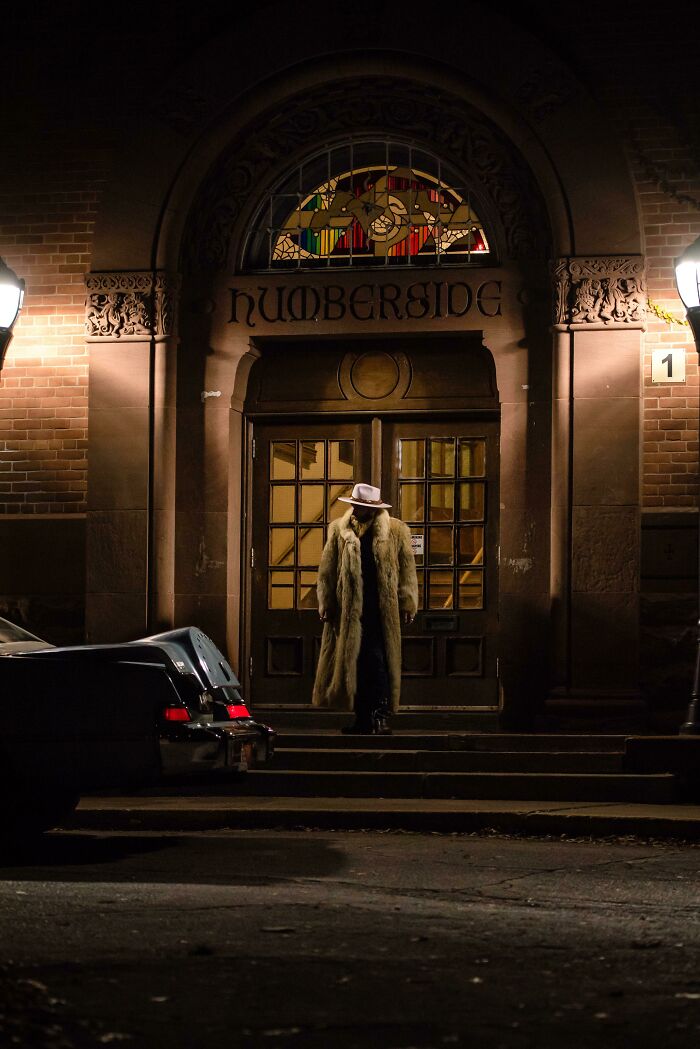 ITAP Of A Man Walking Out Of A Building