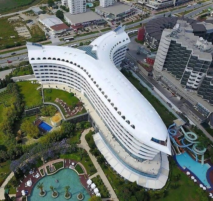 The Plane Shaped "Coronado Hotel" In Antalya, Turkey