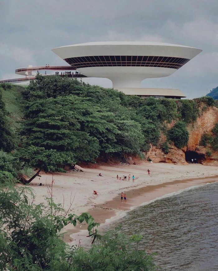 Niterói Contemporary Art Museum, Brazil, Designed By Oscar Niemeyer In 1991