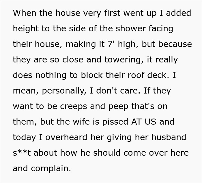 Entitled Family Builds Massive House, Are Now Upset About “Accidentally” Peeping On Neighbors