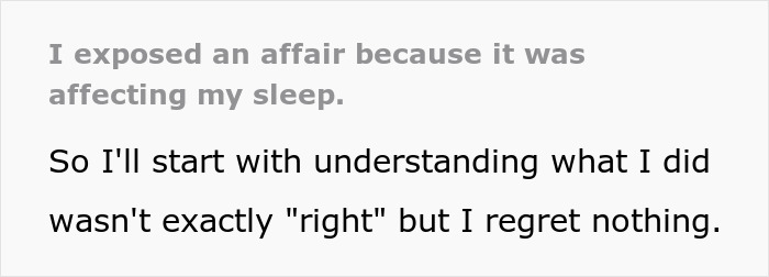 Guy Tells Wife About Her Husband’s Affair Because It Was Interrupting His Sleep