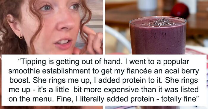 Woman Paying Over $10 For A Smoothie Refuses To Give 20% Tip, Gets Shamed By The Machine