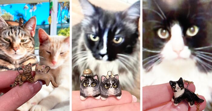 23 Ceramic Pet Portrait Charms I Made