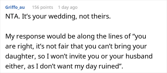 Mom Fuming As Her 12 Y.O. Daughter Isn't Invited To Wedding After Ruining Another One Before