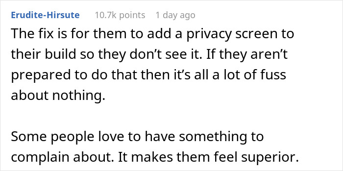 Entitled Family Builds Massive House, Are Now Upset About “Accidentally” Peeping On Neighbors